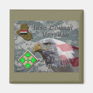 Vierde infanteriediv Irak Combat Veteran Magneet