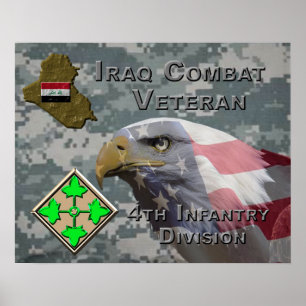 Vierde infanteriediv Irak Combat Veteran Poster