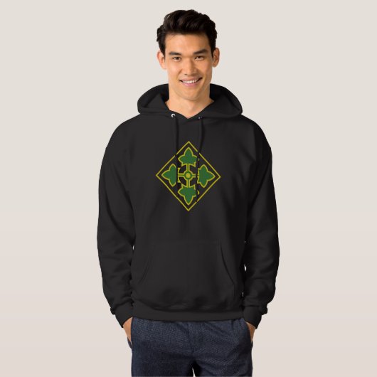 Vierde Infanteriedivisie Badge Hoodie (Voorkant volledig)