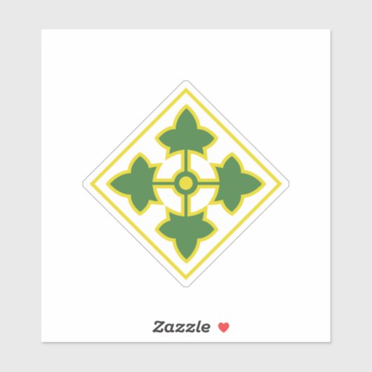 Vierde Infanteriedivisie Badge Sticker (Vel)