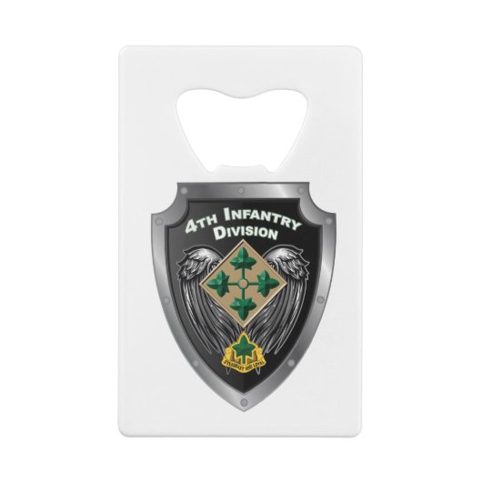 Vierde infanteriedivisie "Steadfast and Loyal"-cad Kredietkaart Flessenopener (Achterkant)