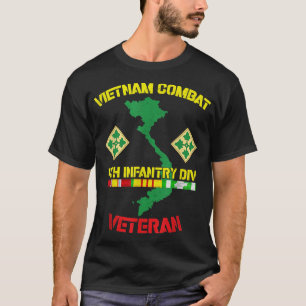 Vierde infanteriedivisie - Vietnam Combat Veteran T-shirt
