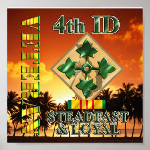 Vierde infanteriedivisie Vietnam Veteraan Poster