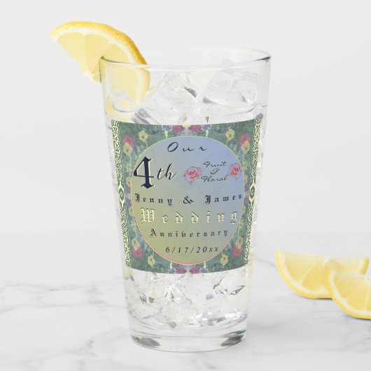 Vierde Jubileum Floral Glas (Voorkant ijs)