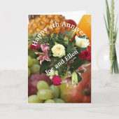 Vierde Jubileum, vruchten en bloemen, Kaart (Voorkant)