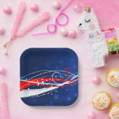 Vierde juli Abstract Papieren Bordje (Feest)