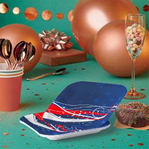 Vierde juli Abstract Papieren Bordje