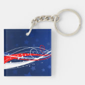 Vierde juli Abstract Sleutelhanger (Achterkant)