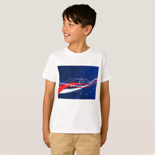 Vierde juli Abstract T-shirt (Voorkant volledig)