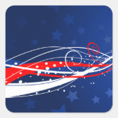 Vierde juli Abstract Vierkante Sticker (Voorkant)