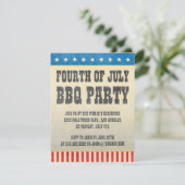  vierde juli Amerikaanse BBQ Party Kaart (Staand voorkant)