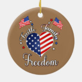 vierde juli Amerikaanse Keramisch Ornament (Achterkant)