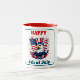 Vierde Juli Amerikaanse Vlag Vuurwerk Trends 2026 Tweekleurige Koffiemok
