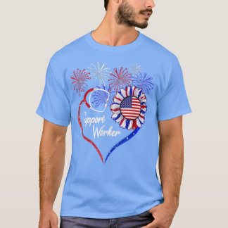 Vierde juli Amerikaanse vlaggen - Zondag T-shirt