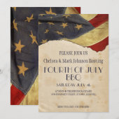 Vierde Juli BBQ zwembadfeest vlag Kaart (Voorkant / Achterkant)