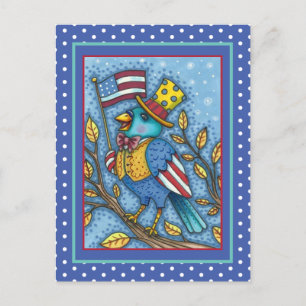 VIERDE JULI BLUEBIRD TWEET, AMERIKAANSE VLAG VS FEESTDAGENKAART