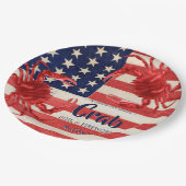  vierde juli Crab Boil Summer Party Papieren Bordje (Gekanteld)