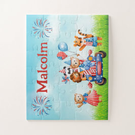 Vierde juli Custom Child Name Puzzel