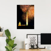 Vierde juli, de Vertoning van het Vuurwerk, Veldli Poster (Thuiskantoor)