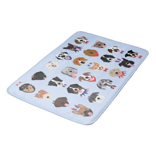 Vierde juli Dog Faces Badmat (Gekanteld)