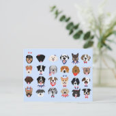 Vierde juli Dog Faces Briefkaart (Staand voorkant)