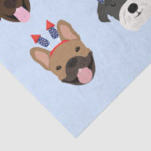 Vierde juli Dog Faces Tissuepapier (Detail)