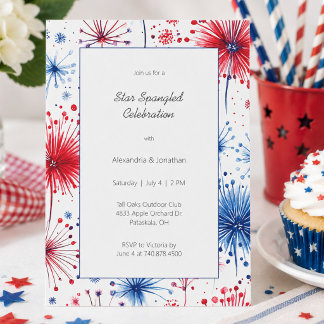 Vierde Juli Feest Uitnodiging