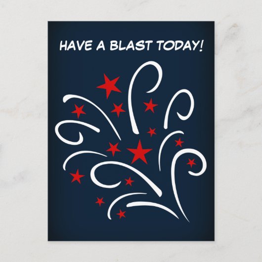 Vierde juli Fireworks Briefkaart (Voorkant)