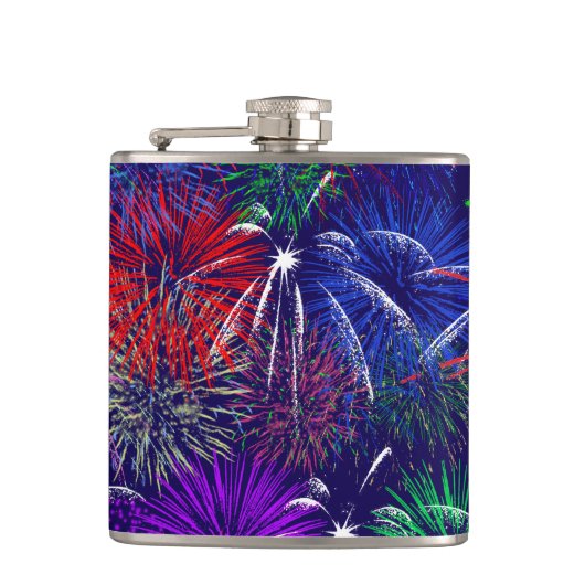 Vierde juli Fireworks Heupfles (Voorkant)