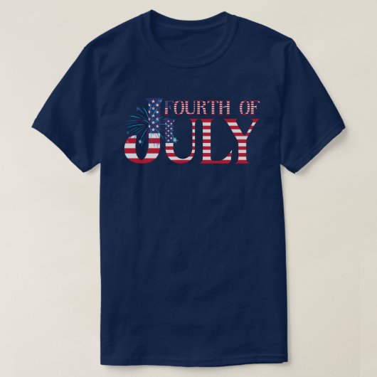 Vierde juli Fireworks T-shirt (Design voorkant)