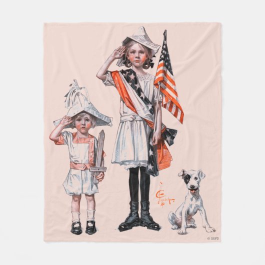 Vierde juli fleece deken (Voorkant)