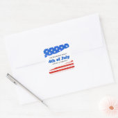 Vierde juli Glitter Amerikaanse vlag Vierkante Sticker (Envelop)