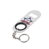 Vierde Juli Glitter Mini Flessenopener (Achterkant Gekanteld)