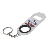 Vierde Juli Glitter Mini Flessenopener (Voorkant Gekanteld)