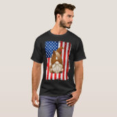 Vierde juli Gnome Graphic Patriottisch Paard Ameri T-shirt (Voorkant volledig)