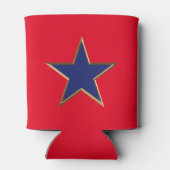 Vierde juli gouden rode blauwe ster Koelbox Blikjeskoeler (Achterkant)