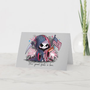 Vierde juli Grim Reaper Feestdagen Kaart
