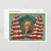 Vierde juli groeten - Washington Briefkaart (Voorkant / Achterkant)