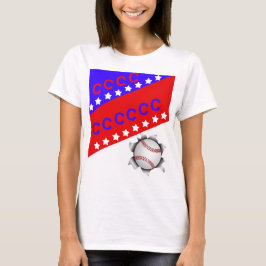 Vierde juli honkbal t-shirt