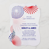 Vierde juli I Do Barbecue Verloving Invitation Kaart (Voorkant / Achterkant)