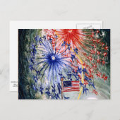 Vierde juli, nummer 1, kunstschilderij briefkaart (Voorkant / Achterkant)