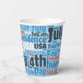 Vierde juli papieren bekers (Achterkant)