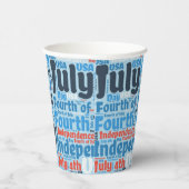 Vierde juli papieren bekers (Rechts)
