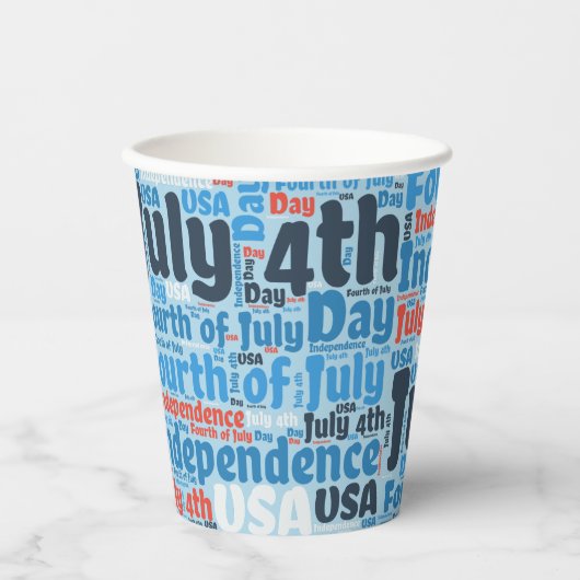 Vierde juli papieren bekers (Voorkant)