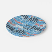 Vierde juli papieren bordje (Gekanteld)