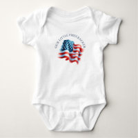 Vierde Juli Pasgeboren Outfit Amerikaanse Vlag