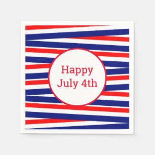 Vierde juli: Patriottisch Papier Napkins Servet