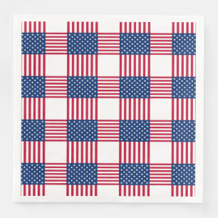 Vierde juli: Patriottisch Papier Napkins Servet