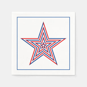 Vierde juli: Patriottisch Papier Napkins Servet