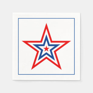 Vierde juli: Patriottisch Papier Napkins Servet
